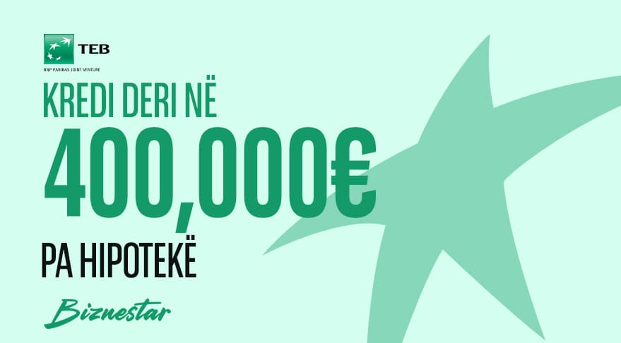 Kredi biznesi deri në 400,000 € PA HIPOTEKË!