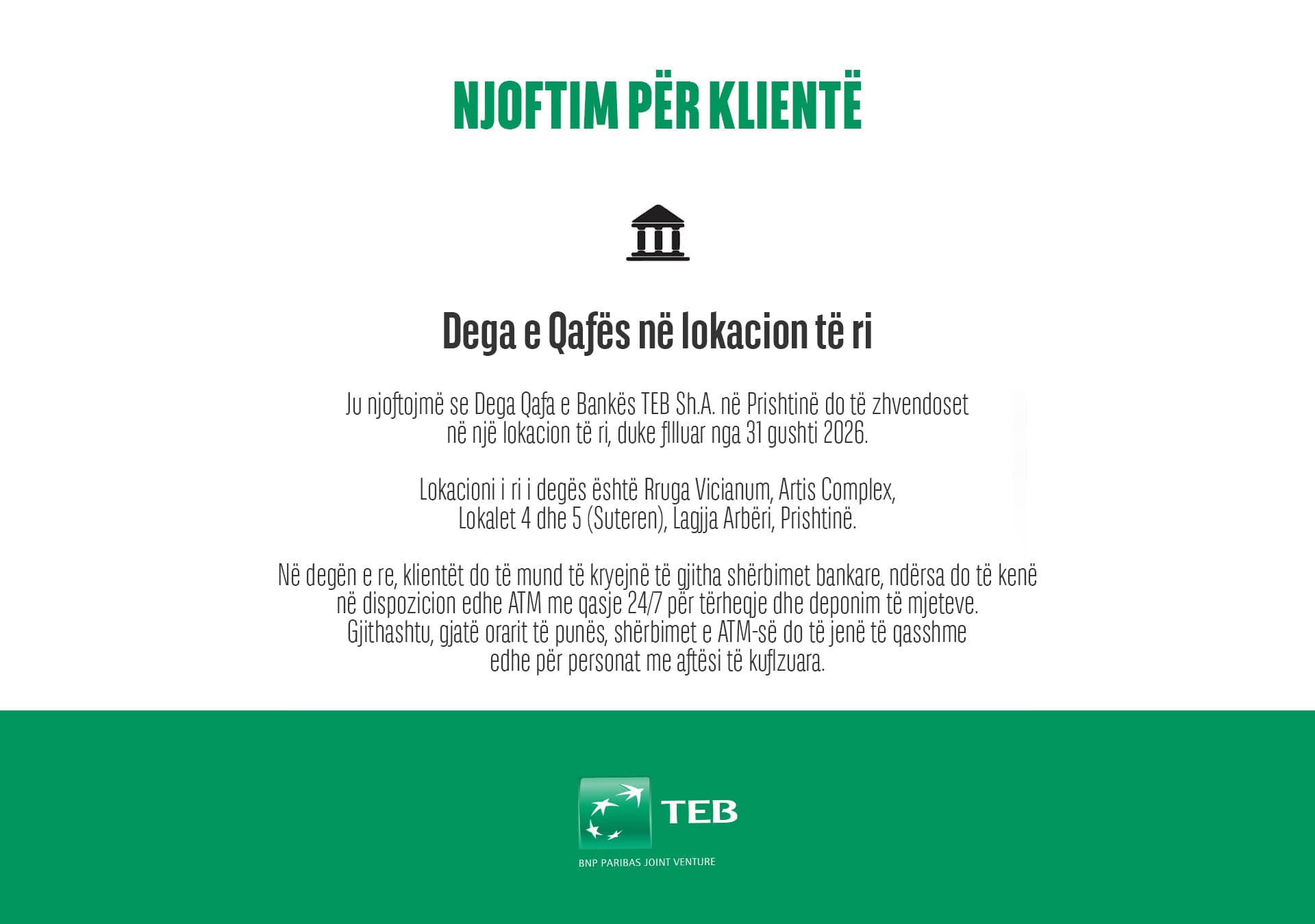Dega e Qafës në lokacion të ri